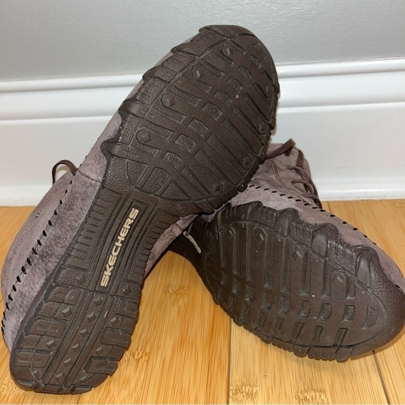 Skechers Women  Bikers Pole Suede Leather Boots size 9 - Picture 7 of 9